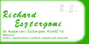 richard esztergomi business card